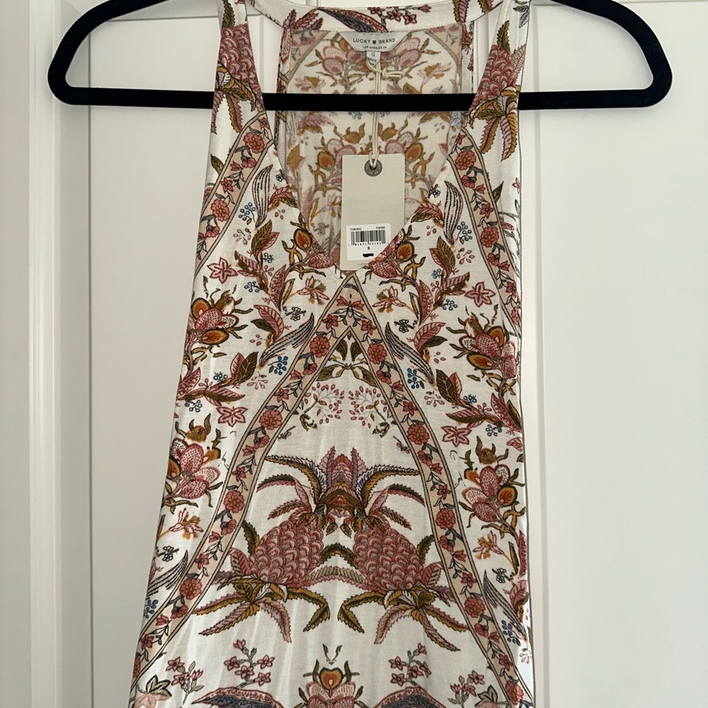 Lucky Brand Multicolor Floral Tank Top